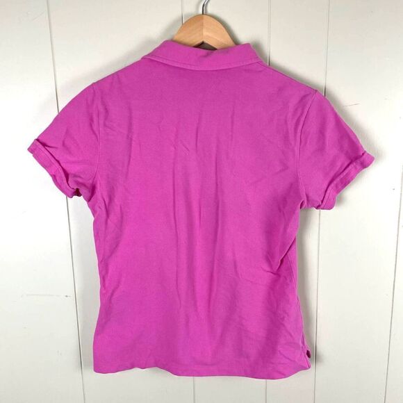 Ralph Lauren Girls Youth Large Pink Green Pony Short Sleve Collared Polo Shirt - Picture 2 of 5
